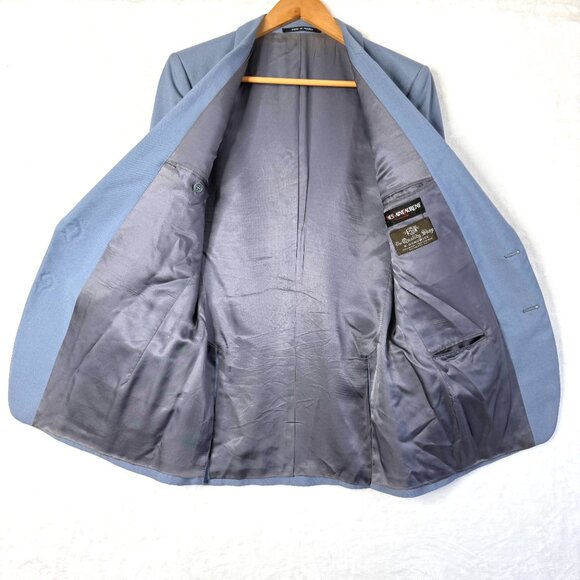 VTG Yves Saint Laurent France Horowitz Wool Blend 2 Button Suit Jacket Mens 39 - Picture 2 of 13